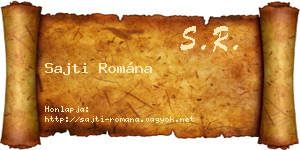 Sajti Romána névjegykártya